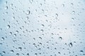 Drops of water on a window pane Royalty Free Stock Photo