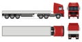 Dropside truck vector mockup side, front, back, top view Royalty Free Stock Photo