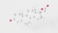 drospirenone molecule 3d, molecular structure, ball and stick model, structural chemical formula progestin