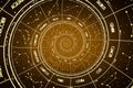 Droste effect background. Abstract design for concepts related to astrology and fantasy Royalty Free Stock Photo