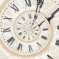 Droste effect of clock Royalty Free Stock Photo