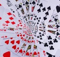 Droste Spiral Poker Royal Flush Playing Cards Royalty Free Stock Photo