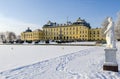 Drottningholm palace wintertime Royalty Free Stock Photo