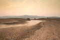 Drought and Climate change scene of dried river