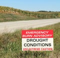 Drought Conditions Advisory Sign