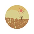 drought disaster color icon. Element of global warming illustration. Premium quality graphic design icon. Signs and symbols collec