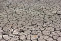 Dry cracked soil, dry lake shore