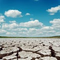 Drought earth and dramatic sky Royalty Free Stock Photo