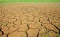 Drought, the ground cracks, no hot water, lack of moisture Royalty Free Stock Photo