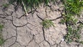 Drought, the ground cracks, no hot water, lack of moisture. Dried and Cracked ground Royalty Free Stock Photo