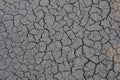 Drought, the ground cracks, no water, lack of moisture. Dried and Cracked ground, Cracked surface, Dry soil in arid areas. Royalty Free Stock Photo