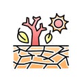 Drought icon. dry or parched land symbol Royalty Free Stock Photo