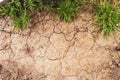 Drought and no rainfall concept. Global warming. Cracked earth background. Top view Royalty Free Stock Photo