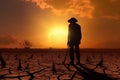 Drought, the problem of the future of the planet, water scarcity, heat, global warming. Effects of climate change such Royalty Free Stock Photo