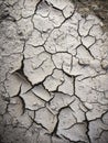 Drought soil with cracks on surface, detailed texture, close up. Dry cracked earth background, top view. Royalty Free Stock Photo