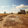 A drought-stricken field