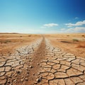 A drought-stricken field Royalty Free Stock Photo