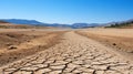 A drought-stricken field Royalty Free Stock Photo