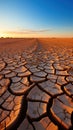 A drought-stricken field Royalty Free Stock Photo