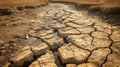 drought stricken land with cracked dry soil Global Warming Royalty Free Stock Photo