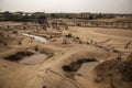 drought-stricken town, with empty reservoirs and dry rivers