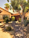 Drought Tolerant Desert Landscaping In La Quinta Royalty Free Stock Photo