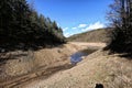 Droughty tributary of the loosed Orlik dam