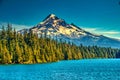 View of Mount Hood from Lost Lake Resort Royalty Free Stock Photo
