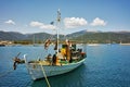 Drover in the port of town of Sami, Kefalonia, Greece Royalty Free Stock Photo