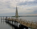 Drowned bell tower in Kalyasin, Russia