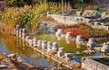 Drowned columns in Letoon near the ancient Lycian city Xanthos, Turkey