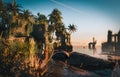 Drowned houses in Tropical islands