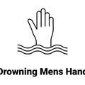 Drowning mens hand Vector Icon easily modify.