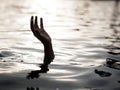 Drowning victims, Hand of drowning man needing help. Failure and Royalty Free Stock Photo