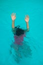 drowning woman Royalty Free Stock Photo