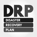 DRP - Disaster Recovery Plan acronym Royalty Free Stock Photo