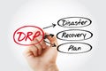 DRP - Disaster Recovery Plan acronym, business concept background Royalty Free Stock Photo