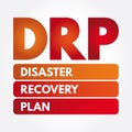 DRP - Disaster Recovery Plan acronym Royalty Free Stock Photo