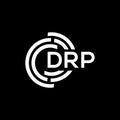 DRP letter logo design on black background. DRP creative initials letter logo concept. DRP letter design