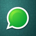 Phone handset in speech bubble vector messenger icon