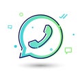 Vector Illustration Cool And Modern Whats App Telephone Icon