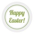 Happy Easter Openwork embroidery white on a white background