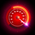 Vector illustration speed motion with fast speedometer car. Racing velocity background. Royalty Free Stock Photo