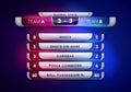 Vector Illustration Scoreboard Broadcast Graphic And Lower Thirds Stats Template For Sport