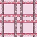 Hand Made seamless pattern with cute hand drawn ribbon, ruffles and lace.