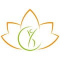 Person in motion and leaves, naturopath and physiotherapy logo