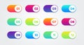 Vector Illustration Colorful Switch Set. Buttons With Numbers. Royalty Free Stock Photo