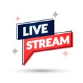 Vector Illustration Duo Color Live Stream Speechbubble