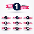 Vector Illustration Days Left Counter. Countdown 10 To 1