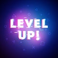 Vector Illutration Level Up Gaming Interface Royalty Free Stock Photo